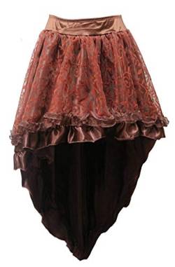 r-dessous Damen Rock schwarz Burleske Victorian Gothic Steampunk Skirt Corsage Chiffon ÃœbergröÃŸen Vintage Groesse: S/M von r-dessous