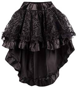 r-dessous Damen Rock schwarz Burleske Victorian Gothic Steampunk Skirt Corsage Chiffon ÃœbergröÃŸen Vintage Groesse: S/M von r-dessous