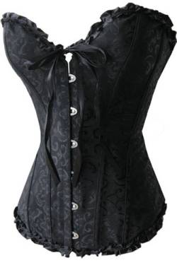 r-dessous schwarzes Herzform Gothic Korsett Corsage Groesse: 4XL von r-dessous