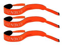 rainbow safety 3 Neopren Schwimmfähig Brillenband Sport Brillenkordel Wassersport Segeln Angeln-Sportband 3NEO-ORANGE von rainbow safety