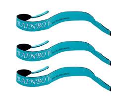 rainbow safety 3 Neopren Schwimmfähig Brillenband Sport Brillenkordel Wassersport Segeln Angeln-Sportband 3NEO-TURQUOISE von rainbow safety