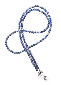 rainbow safety Brillenkette Brillenband Brillenhalter Schlangenkette Natürliche Edelstein Perlen Amazonit Achat Tigerauge Amethyst RC (Blue Sodalite) von rainbow safety