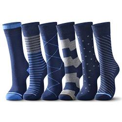 raku. Socken Herren 39-42, sneaker herrensocken 6 Paar Classic Atmungsaktive Baumwolle Komfortbund, Ideal für Business Freizeit Arbeitssocken Anzug-Geschenkpack(Blau,39-42) von raku.