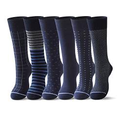 raku. Socken Herren 39-42, sneaker herrensocken 6 Paar Classic Atmungsaktive Baumwolle Komfortbund für Business Freizeit Arbeitssocken Anzug-Geschenkpack(Blau,39-42) von raku.