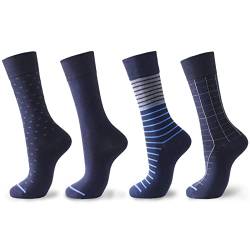 raku. Socken Herren 43-46, sneaker herrensocken 4 Paar Classic Atmungsaktive Baumwolle Komfortbund für Business Freizeit Arbeitssocken (Blau,43-46) von raku.