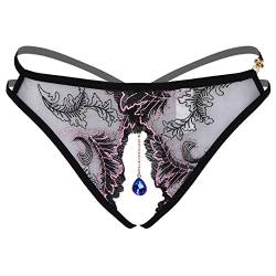 ranrann Herren Erotisch Slip Unterwäsche G-String Tanga Perlenstring Jockstrap Ouvert Schritt Offen Sissy Dessous Unterwäsche Höschen Typ D One Size von ranrann