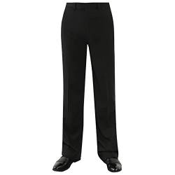 ranrann Herren Tanzhose Lange Pants Schlaghose Latein Rumba Jazz Hose Männer Tanzbekleidung für Training Ballsaal Wettbewerb A Schwarz 38 von ranrann