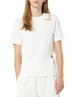 rare/self T-Shirt für alle Geschlechter, Cut-Out-Details Rundhalsausschnitt Jersey, Weiß, Größe 2 von rare/self