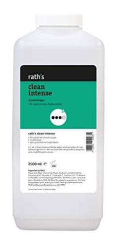 rath's clean intense - 2,5 Liter reibemittelhaltiger Handreiniger/Handwaschpaste für starke/grobe Verschmutzungen. Mit natürlichem Reibemittel aus Maiskolbenmehl von rath's