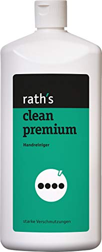 rath's clean premium - 1 Liter flüssiger Handreiniger/Handwaschpaste für starke/intensive Verschmutzungen. Mit Walnussschalenmehl als Reibemittel, mikroplastikfrei von rath's