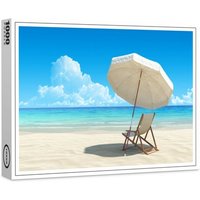 raxxa Puzzle Premium-Puzzle "Strandkorb mit Sonnenschirm", FSC®, 1000 Puzzleteile von raxxa