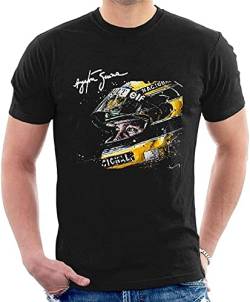 Ayrton Senna Tribute T-Shirt Helmet Tee Men's Tees Black T-Shirts & Hemden(Medium) von recognize