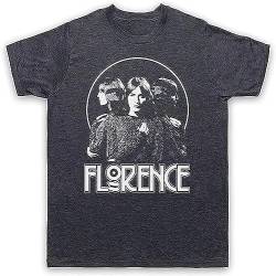 Florence Welch Triple FACE Machine XL Vintage Slate Mens T-Shirt Grey Black T-Shirts & Hemden(Small) von recognize