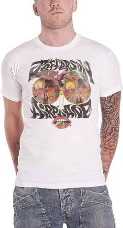 Jefferson Airplane T Shirt Lips Vintage Logo New Official Mens White T-Shirts & Hemden(Large) von recognize