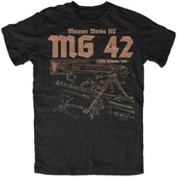 MG 42 Premium T-Shirt MP 40, MP44, Army, Tactical T-Shirts & Hemden(Small) von recognize
