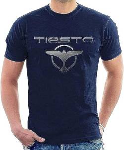 Tiesto Logo Mens T-Shirt Progressive Electro Big Room Trance DJ Dark Blue Navy Blue T-Shirts & Hemden(Large) von recognize