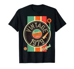 42. Geburtstag Herren 1979 Dezember Plattenspieler Vinyl T-Shirt von regalo compleanno gadget uomo donna vintage