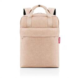 allday backpack M iso twist coffee - vielseitiger Tages-Rucksack, Hangepäck, für Arbeitsweg, Shoppingtour oder City-Trip von reisenthel