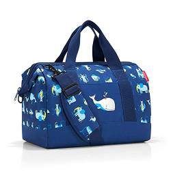 reisenthel Allrounder M Kids Kleine Reisetasche für Kinder Mit Stecklasche für Reisetrolleys, Farbe:ABC Blue von reisenthel