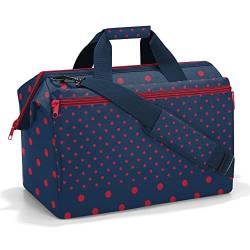 reisenthel allrounder L pocket Vielseitige Doktortasche für Reise, Arbeit und Freizeit Mit praktischer Trolley-Aufsteckfunktion, Farbe:mixed dots red von reisenthel