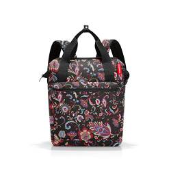 reisenthel allrounder R paisley black – Rucksack und Tragetasche in einem – Mit Stecklasche für Reisetrolleys von reisenthel