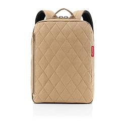 reisenthel classic backpack M rhombus ginger - durchdachter Rucksack, modernes Design mit Netzrücken - rechteckiger Boden für Stabilität von reisenthel