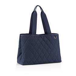 reisenthel classic shopper L rhombus midnight gold – Geräumige Shopping Bag und edle Handtasche in einem – Aus wasserabweisendem Material von reisenthel