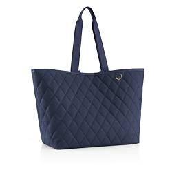 reisenthel classic shopper XL rhombus midnight gold – Geräumige Shopping Bag und edle Handtasche in einem – Aus wasserabweisendem Material von reisenthel