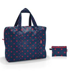 reisenthel mini maxi touringbag mixed dots red - faltbare kompakte Reisetasche mit trolley-Aufsteckfunktion - wasserabweisendes Gewebe, Farbe:mixed dots red von reisenthel