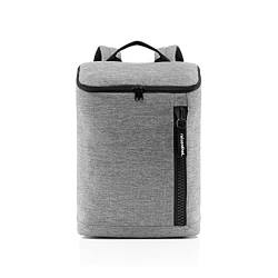 reisenthel overnighter-Backpack M - sportlich-eleganter Rucksack, Laptopfach, wasserabweisend, Farbe:Twist Silver von reisenthel