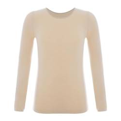 renvena Mädchen Thermohemd Thermo Unterwäsche Unterhemd Hautfarbe Base Layer Oberteile Tops Warm Langarmshirt Tanzkleidung Typ A Hautfarbe 140-152/10-12 Jahre von renvena