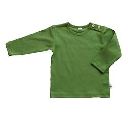 Baby Kinder Langarmshirt Bio-Baumwolle 13 Farben T-Shirt Shirt Jungen Mädchen Gr. 50/56 bis 140 (116, grün) von rescence naturel/Baby-Kinder
