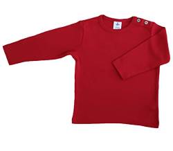 Baby Kinder Langarmshirt Bio-Baumwolle 13 Farben T-Shirt Shirt Jungen Mädchen Gr. 50/56 bis 140 (116, rot-zigel) von rescence naturel/Baby-Kinder