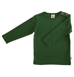 Baby Kinder Langarmshirt Bio-Baumwolle 13 Farben T-Shirt Shirt Jungen Mädchen Gr. 50/56 bis 140 (74-80, grün-moos) von rescence naturel/Baby-Kinder