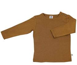 Baby Kinder Langarmshirt Bio-Baumwolle 13 Farben T-Shirt Shirt Jungen Mädchen Gr. 50/56 bis 140 (74-80, ingwer) von rescence naturel/Baby-Kinder