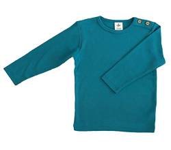 Baby Kinder Langarmshirt Bio-Baumwolle 13 Farben T-Shirt Shirt Jungen Mädchen Gr. 50/56 bis 140 (86-92, blau-Ozean) von rescence naturel/Baby-Kinder