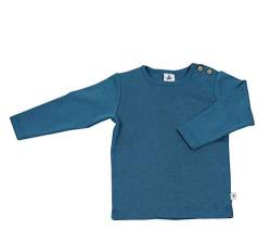 rescence naturel/Baby-Kinder Langarmshirt Bio-Baumwolle 13 Farben T-Shirt Shirt Jungen Mädchen Gr. 50/56 bis 140 (116, donaublau) von rescence naturel/Baby-Kinder