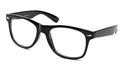 retroUV® Hornbrille ohne Stäke für Frauen und Männer Nerdbrille Retro Brille von retroUV