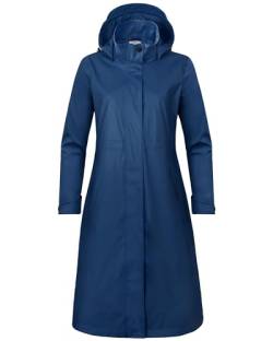 Regenmantel Damen lang Windbreaker damen wasserdicht Regenjacke damen gefüttert Damen Parka Outdoor, Blau, 38 von rhythm of the rain