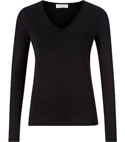 Rich & Royal Damen Langarmshirt ECOVERO Longsleeve schwarz (15) M von rich&royal