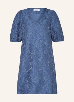 Rich&Royal Jacquard-Kleid blau von rich&royal