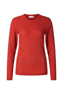 Rich & Royal Longsleeve EcoVero Rib Lurex in Orange, Größe XL von rich&royal