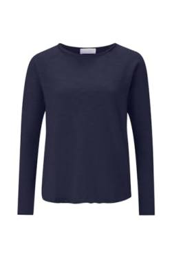 rich&royal Organic Heavy Jersey Slubstrickshirt deep Blue O HJ LS, Größe:L von rich&royal