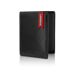 richhoff Supersoft L Leder Geldbörse Herren mit RFID Schutz I Echtleder Geldbeutel für Männer I Portemonnaie Damen Brieftasche Wallet Portmonee (Schwarz) von richhoff