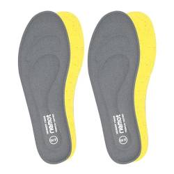 riemot 2 Paar Memory Foam Einlegesohlen für Damen Komfort Einlegesohlen Weich Schuheinlagen für Sneaker Arbeitsschuhe Stiefel für Sport Freizeit und Beruf,Grau Gr.40 von riemot