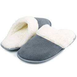 riemot Hausschuhe Herren Damen Warme Plüsch Pantoffeln Winter Memory Foam Rutschfeste Kuschelige Flauschige Slipper für Indoor & Outdoor von riemot