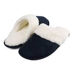 riemot Hausschuhe Herren Damen Warme Plüsch Pantoffeln Winter Memory Foam Rutschfeste Kuschelige Flauschige Slipper für Indoor & Outdoor von riemot