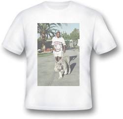 Actual Fact Mike Tyson White Vintage 80's Tiger Classic Urban Tee T-Shirt, weiß, L von rinde
