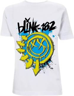 Blink 182 Smile 2.0 T-Shirt, Herren, Unisex, Weiß, weiß, M von rinde