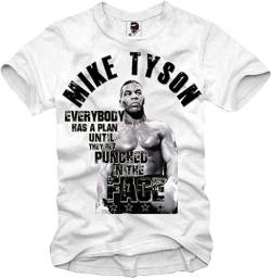 T-Shirt Mike Tyson Everybody Has A Plan HBA Pyrex Holyfield, weiß, XL von rinde